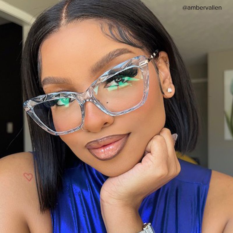 Juliet Cateye Light Blue Eyeglasses and Translucent Frame10