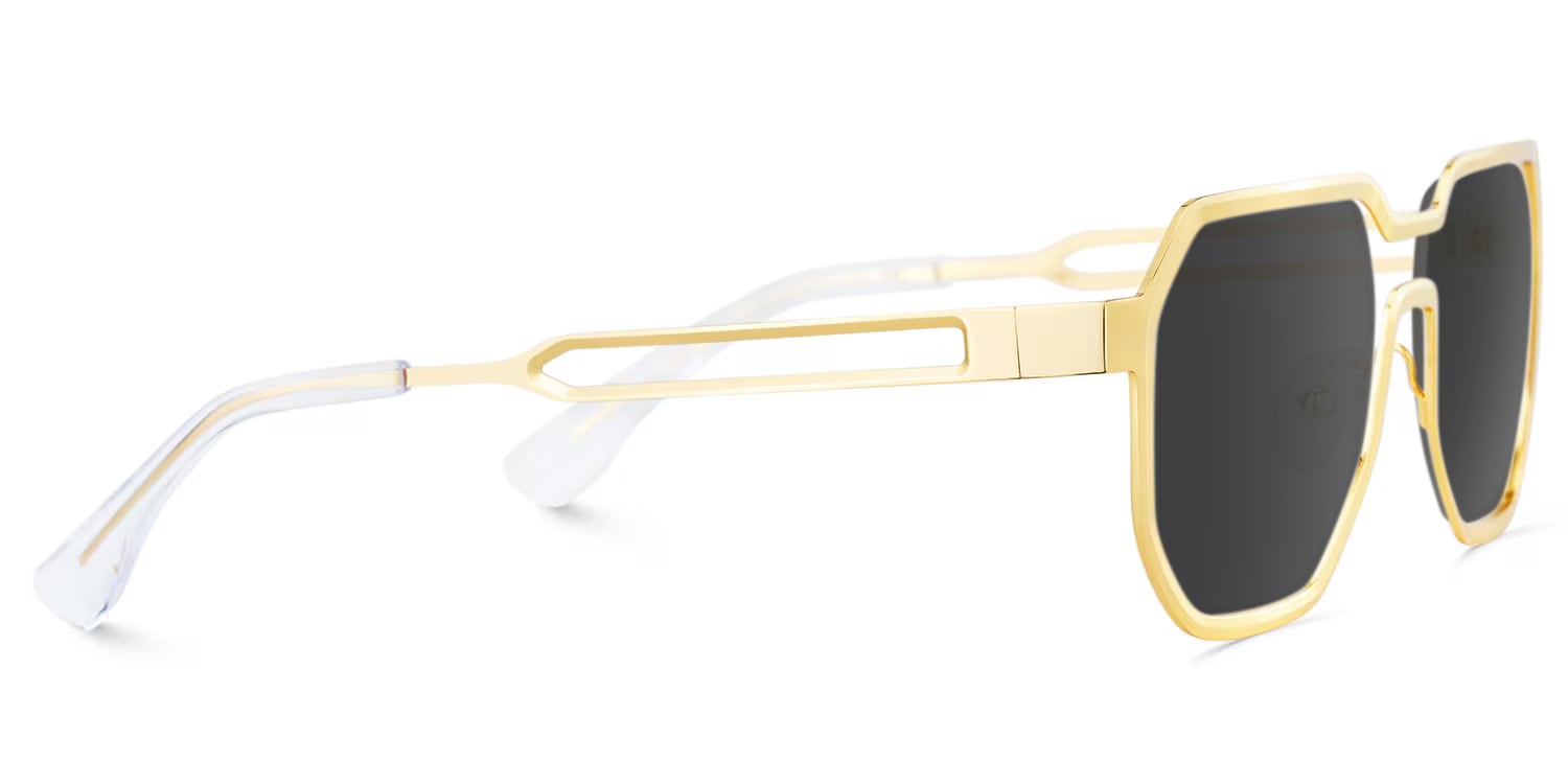 Hype Geometric Gold Glasses3