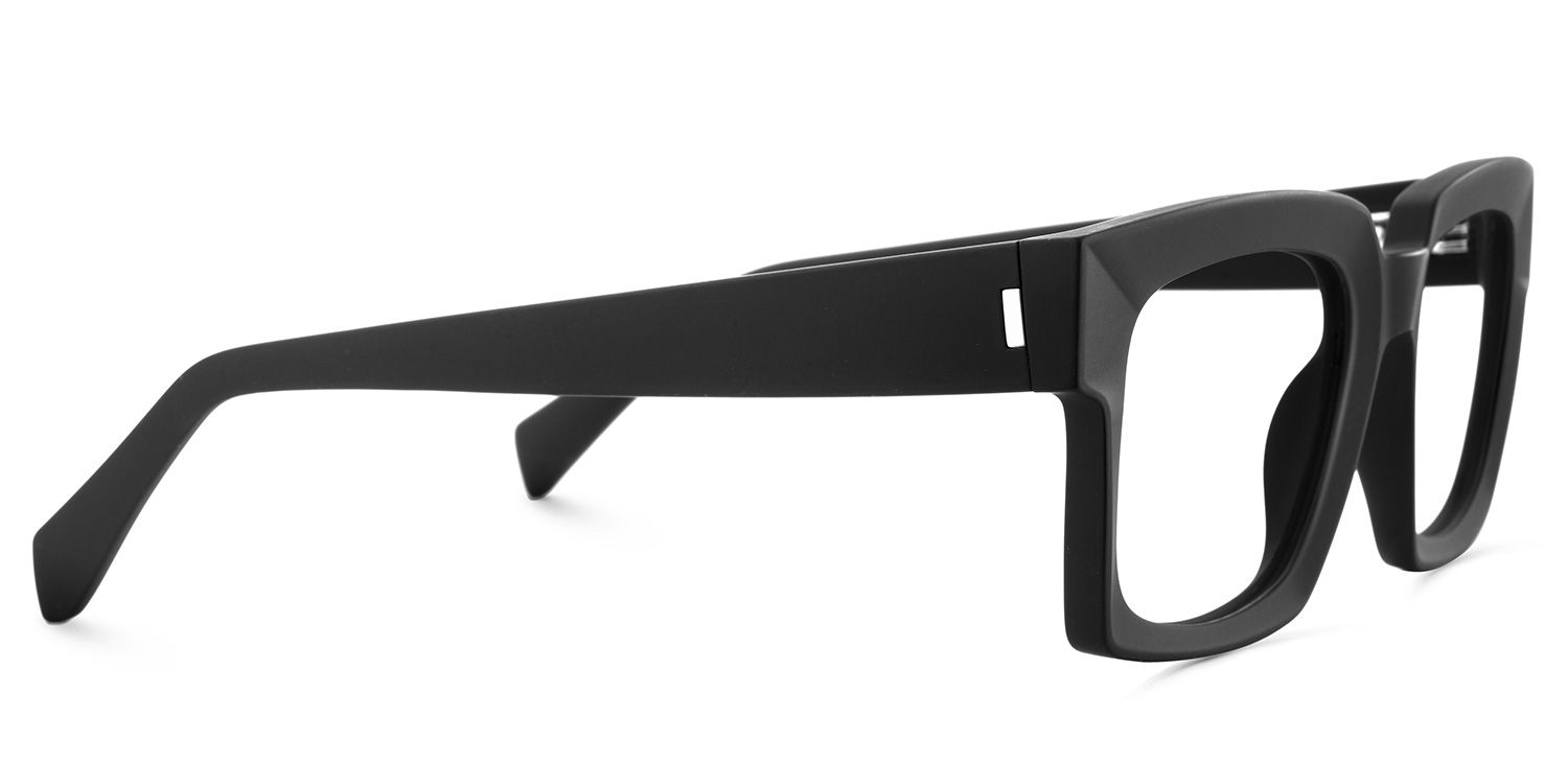 Amadeo TR90 Rectangle Black Frame Glasses | Zeelool4