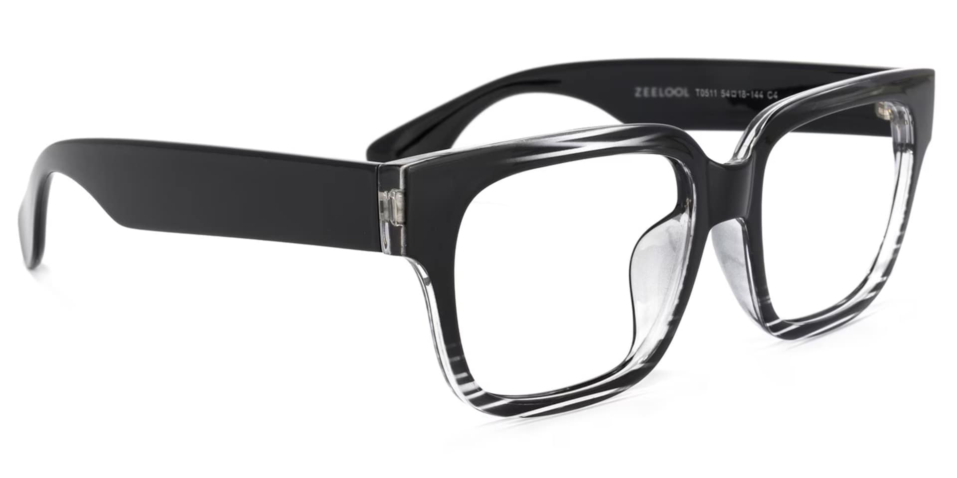Colin Rectangle Black Chunky Frame Glasses for Men3