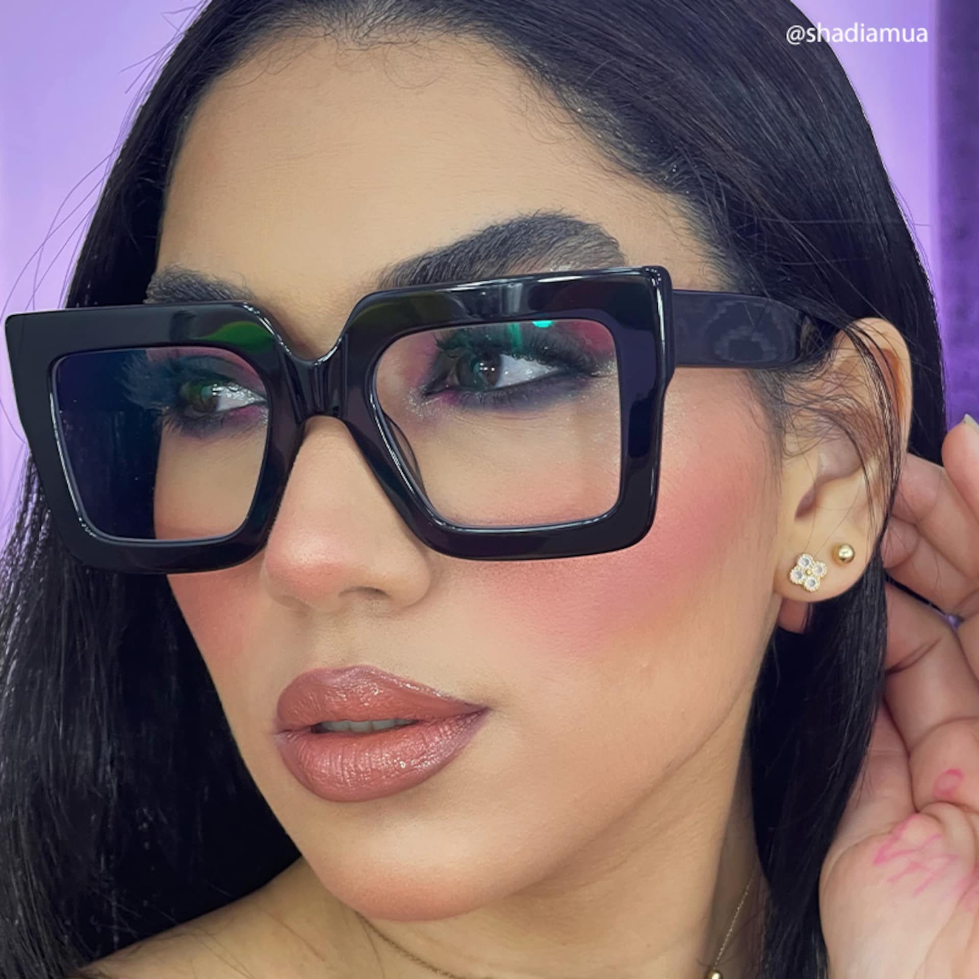 Brandon Square Black Frames and Prescription Glasses7