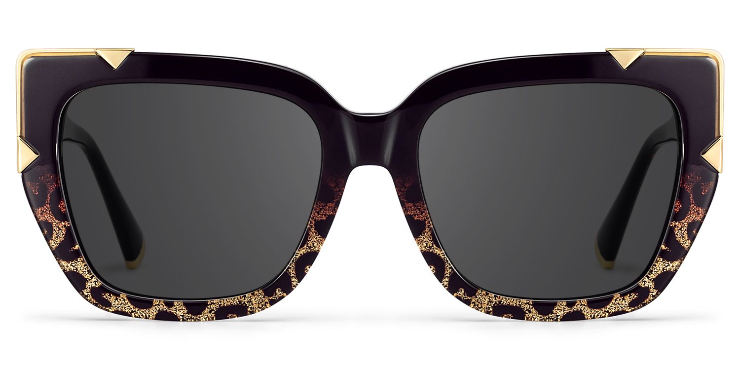 Dax Square black leopard print Frame Eyeglasses for Women| ZEELOOL