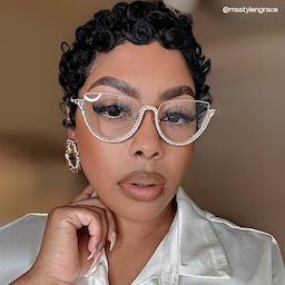 Sparkle Cateye Gold Glasses12