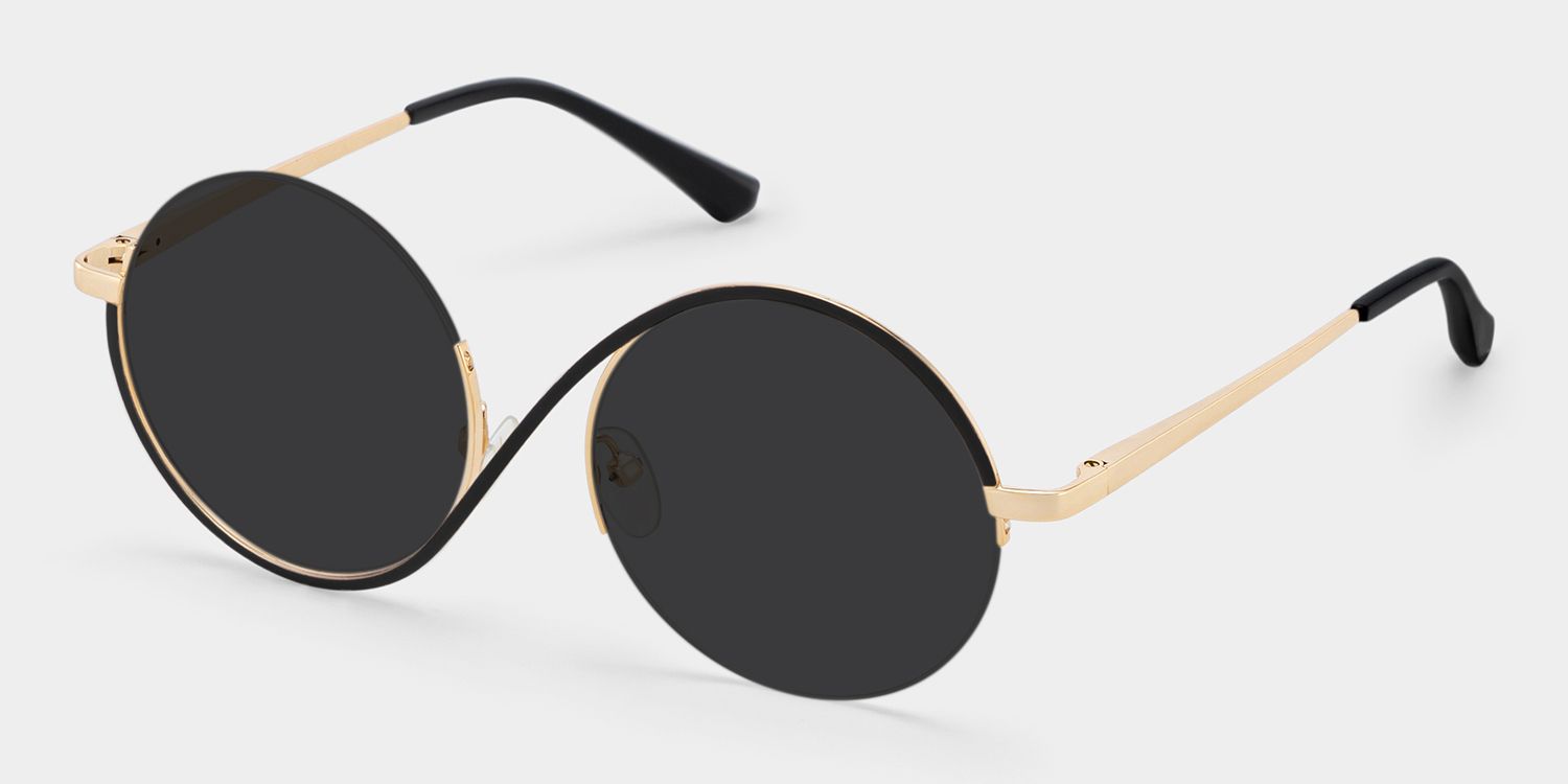 Flozif Round Black Prescription Sunglasses | ZEELOOL