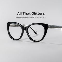 Kiera Black Cat eye Glasses0