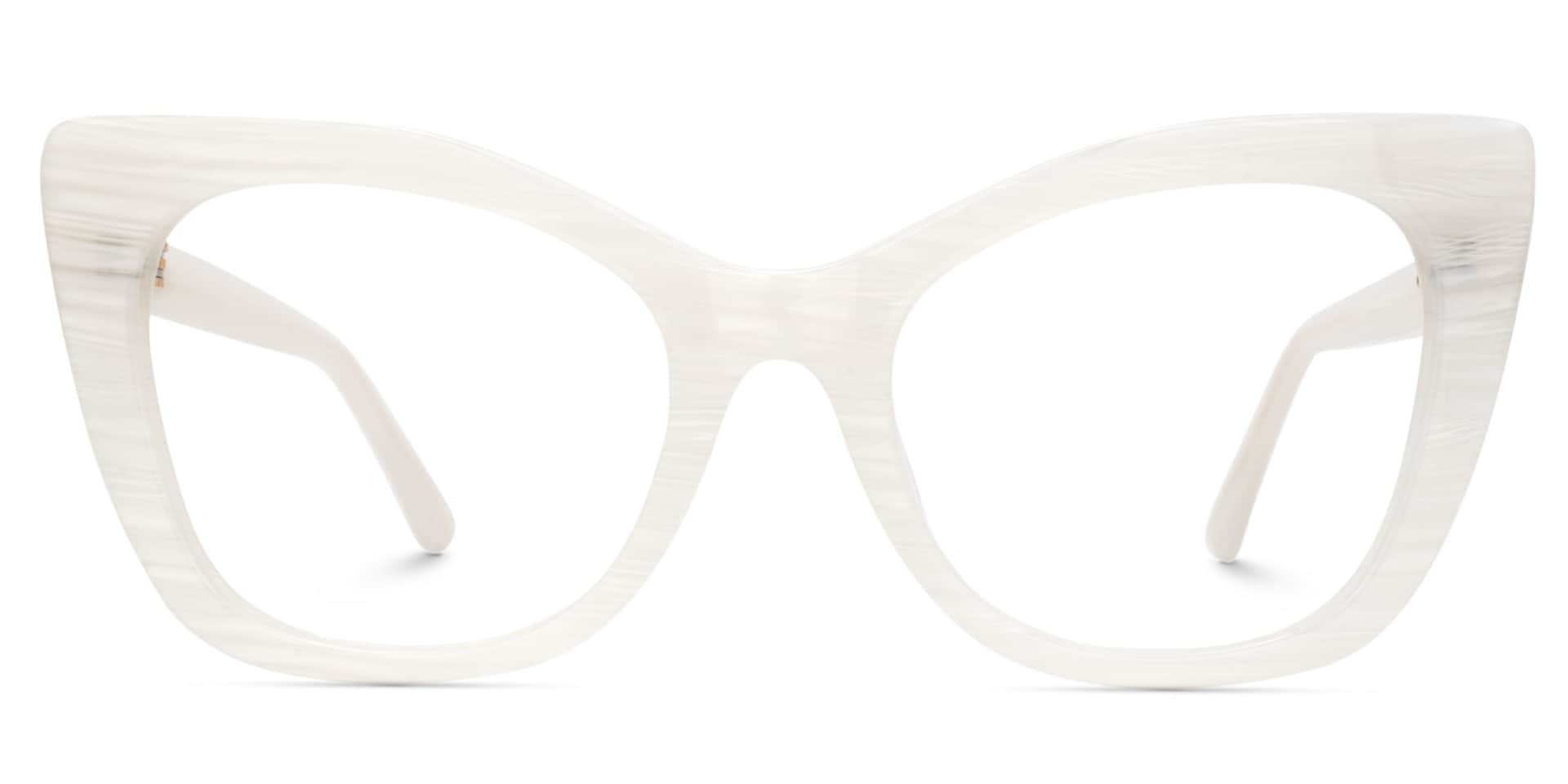 Vela Cateye White Designer Glasses on Sale | Zeelool0