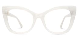 Vela Cateye White Glasses0