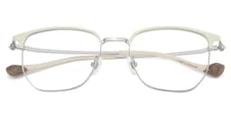 Bethelmy Browline White Glasses2