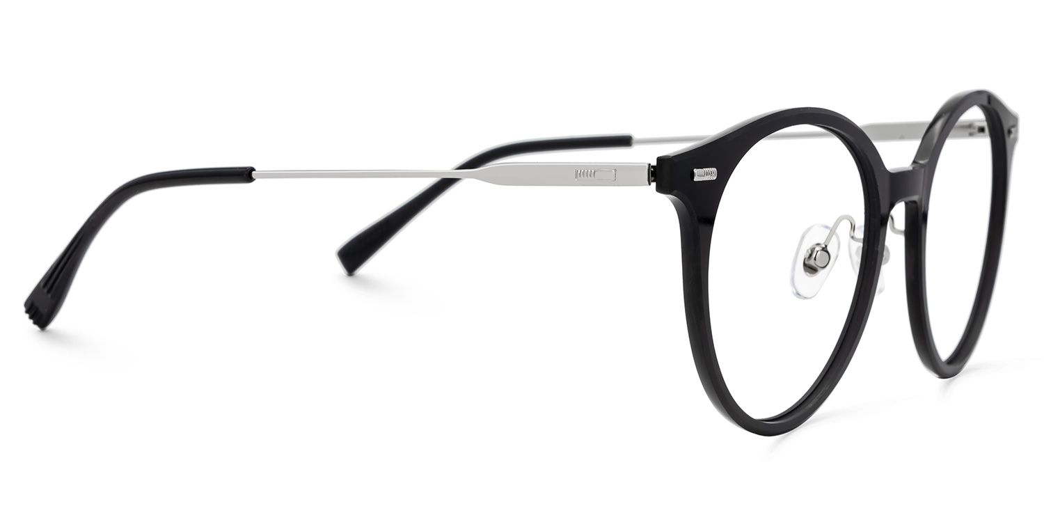 Black Round Narelle Eyeglasses with Full-Frame | Zeelool2