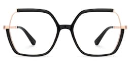 Alexia Square Black Glasses0