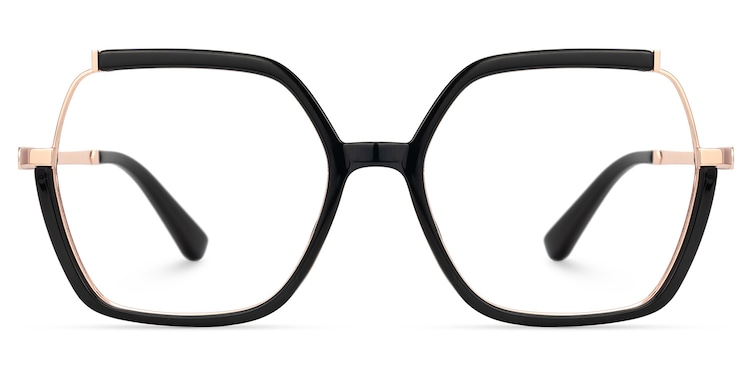 Alexia Square Black Glasses