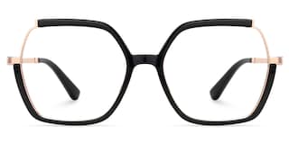 Alexia Square Black Glasses0