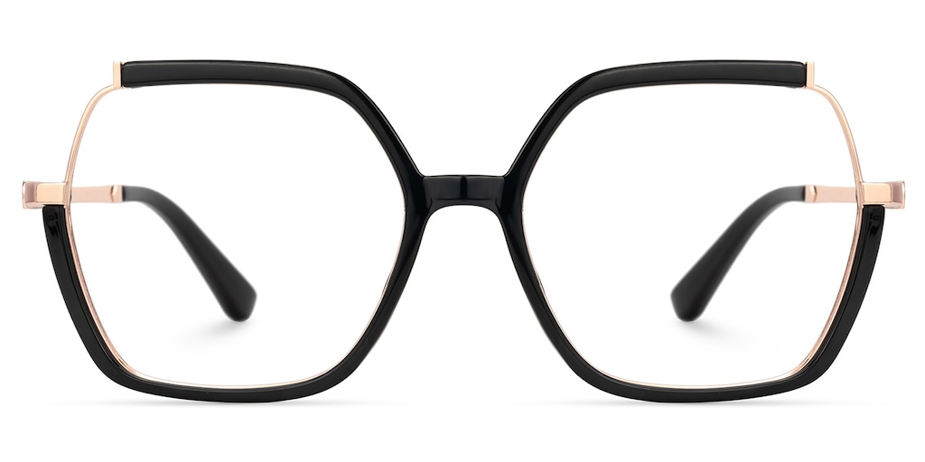 Alexia Square Black Glasses