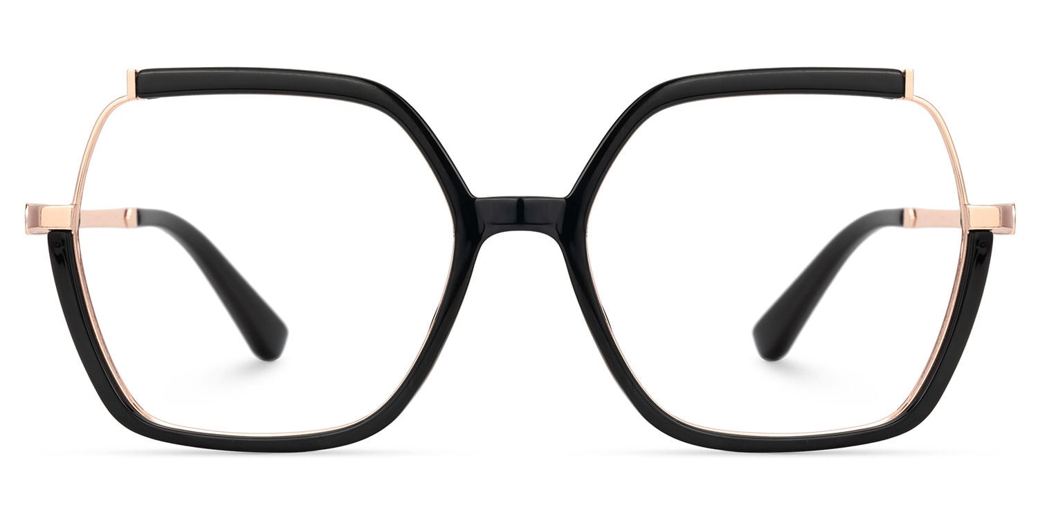 Alexia Square Black Glasses