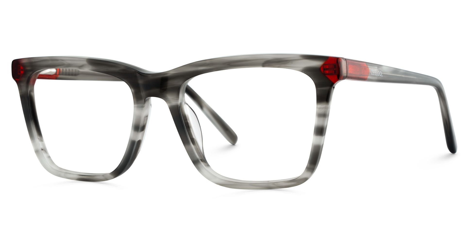 Thin Gray Glasses Frame In Rectangle Shape3