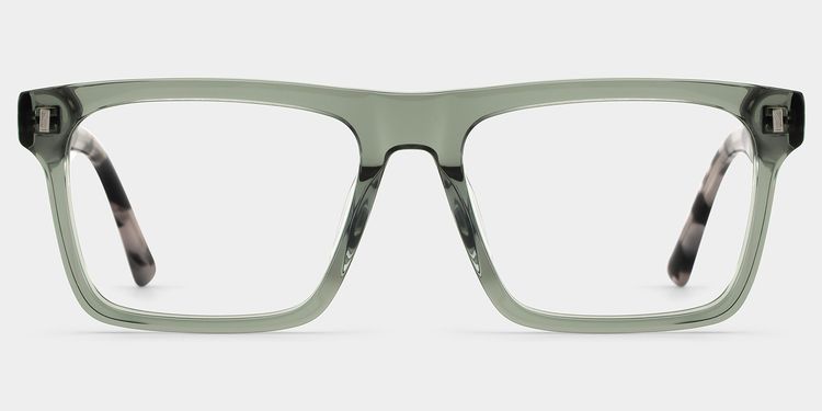 Henry Rectangle Gray Green Glasses