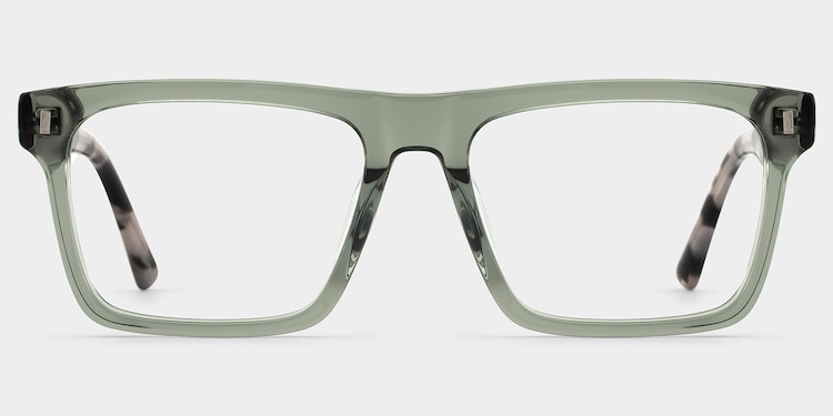 Henry Rectangle Gray Green Glasses