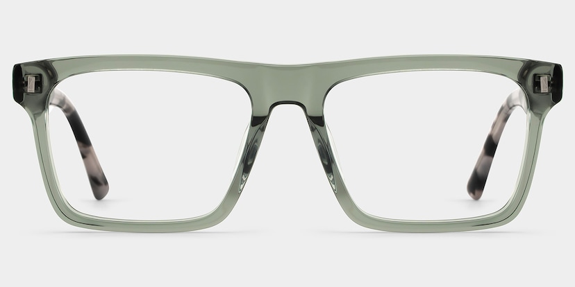 Henry Rectangle Gray Green Glasses