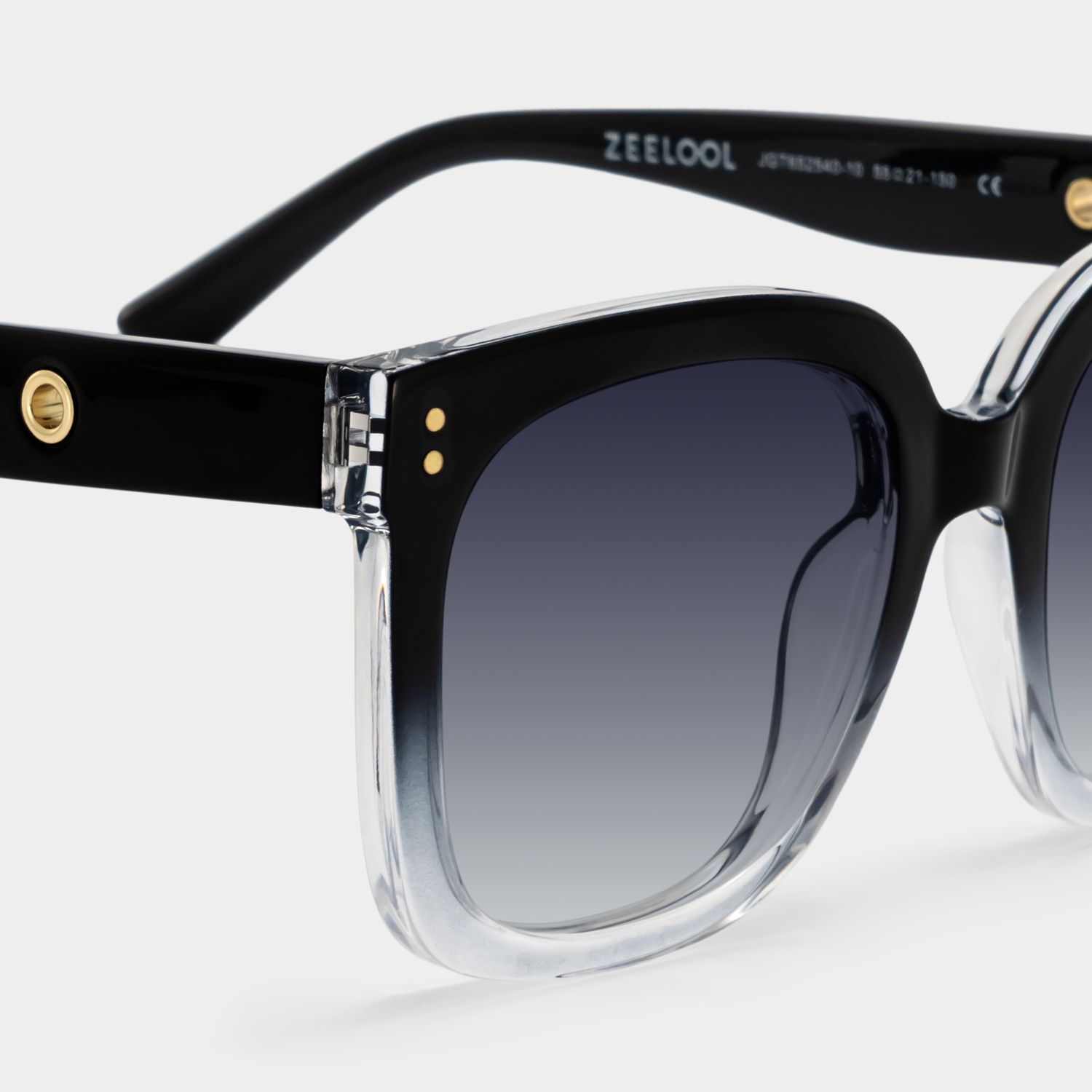 TR90 Ebony Eyeglasses, Ebony Square Glasses -Zeelool Glasses4