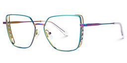 Jamison Square Iridescent Glasses1