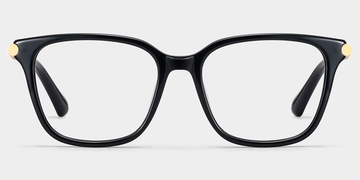 Delilah Square Black Frame Eyeglasses for Women| ZEELOOL