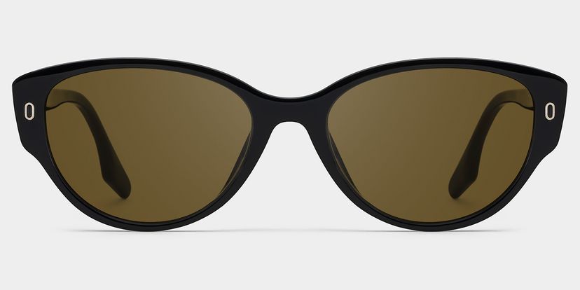 Livia Cat eye Black Polarized Sunglasses