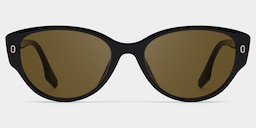 Livia Cat eye Black Polarized Sunglasses1