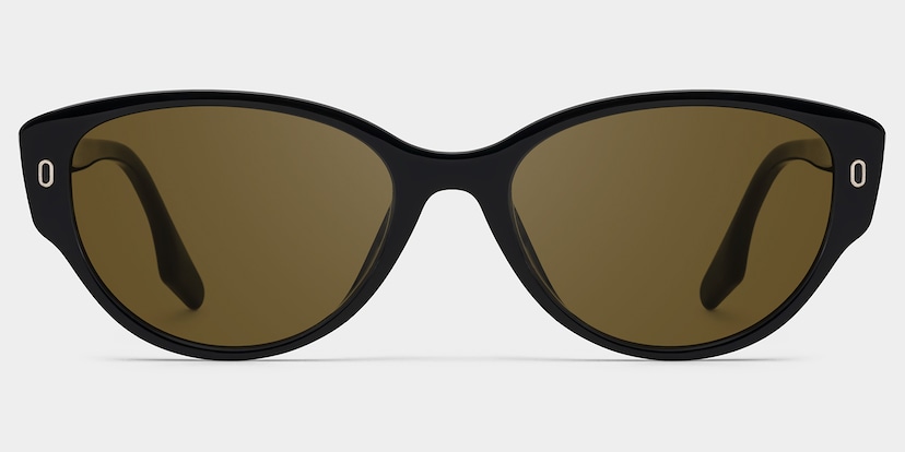 Livia Cat eye Black Polarized Sunglasses