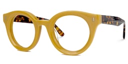 Belloso Round Yellow Glasses1
