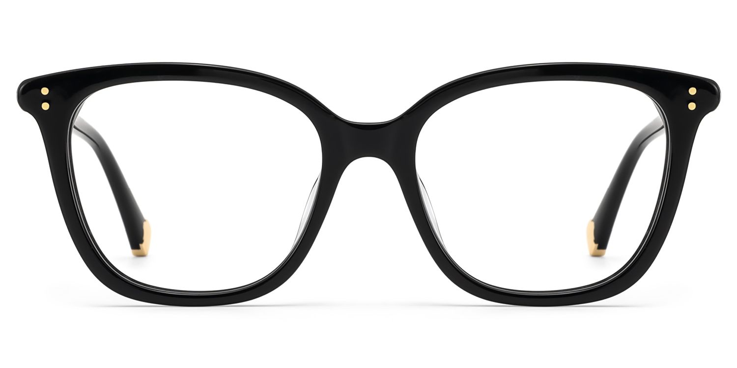 Square Black Eyeglasses- Miles Acetate Frame Glasses3