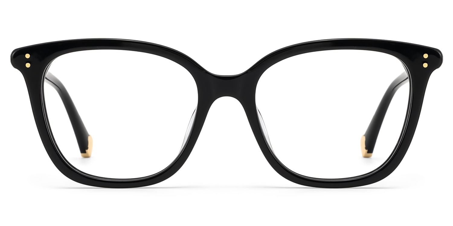 Miles Square Black Glasses