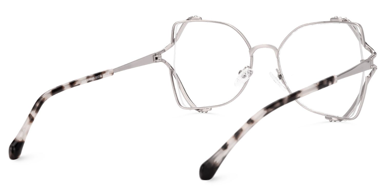 Mcconico Designer Eyeglasses in Butterfly Silver Frame3
