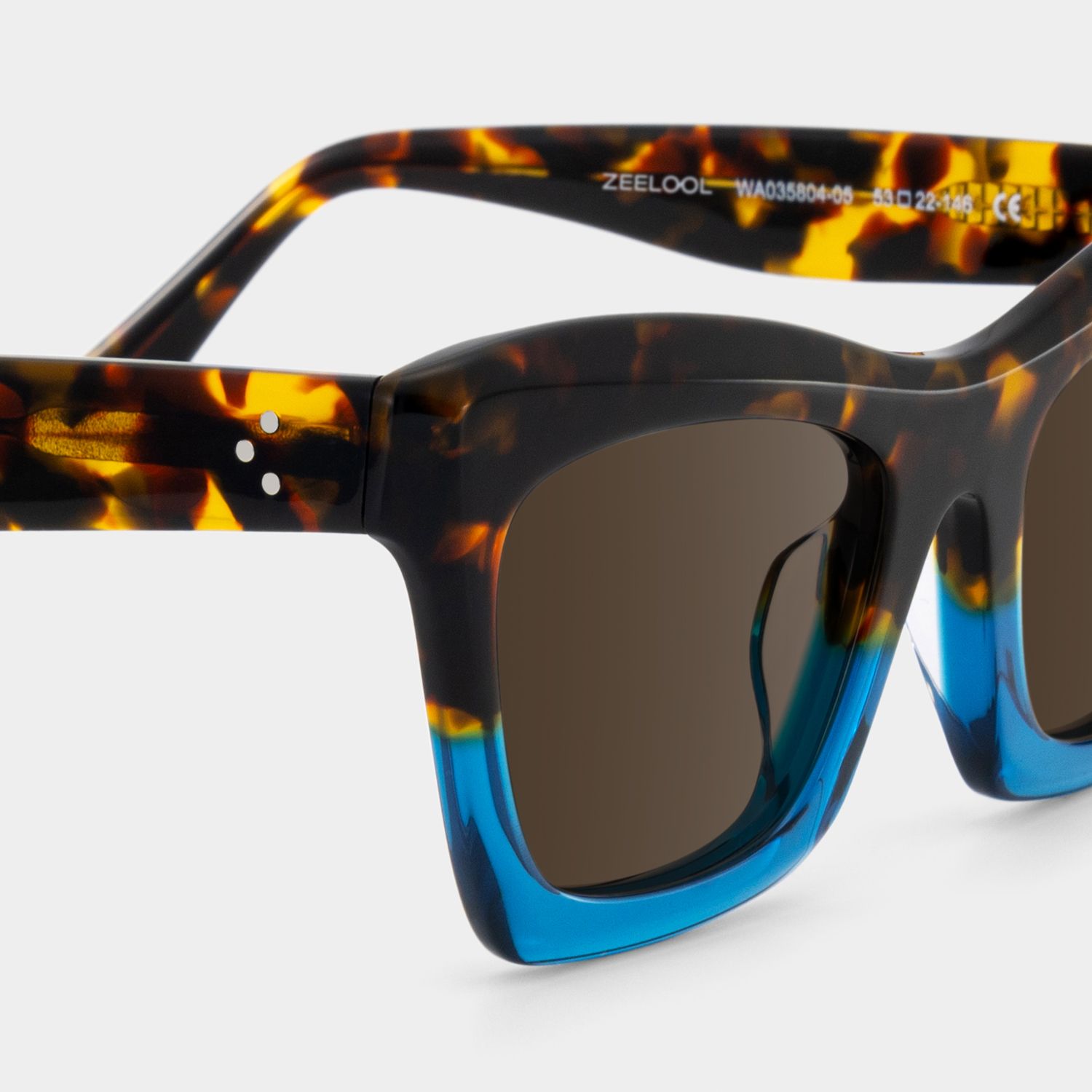 Benitez Square Sunglasses and Blue-Tortoise Frames4