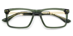 Emerson Rectangle Green Glasses2