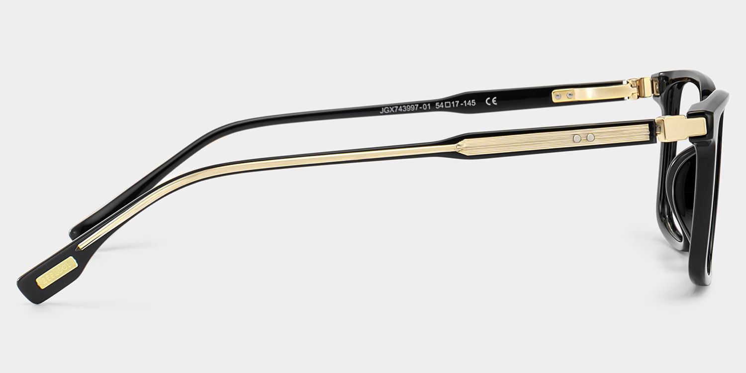 Cyrus Pillowed Rectangle Glasses with Black Frames | ZEELOOL5