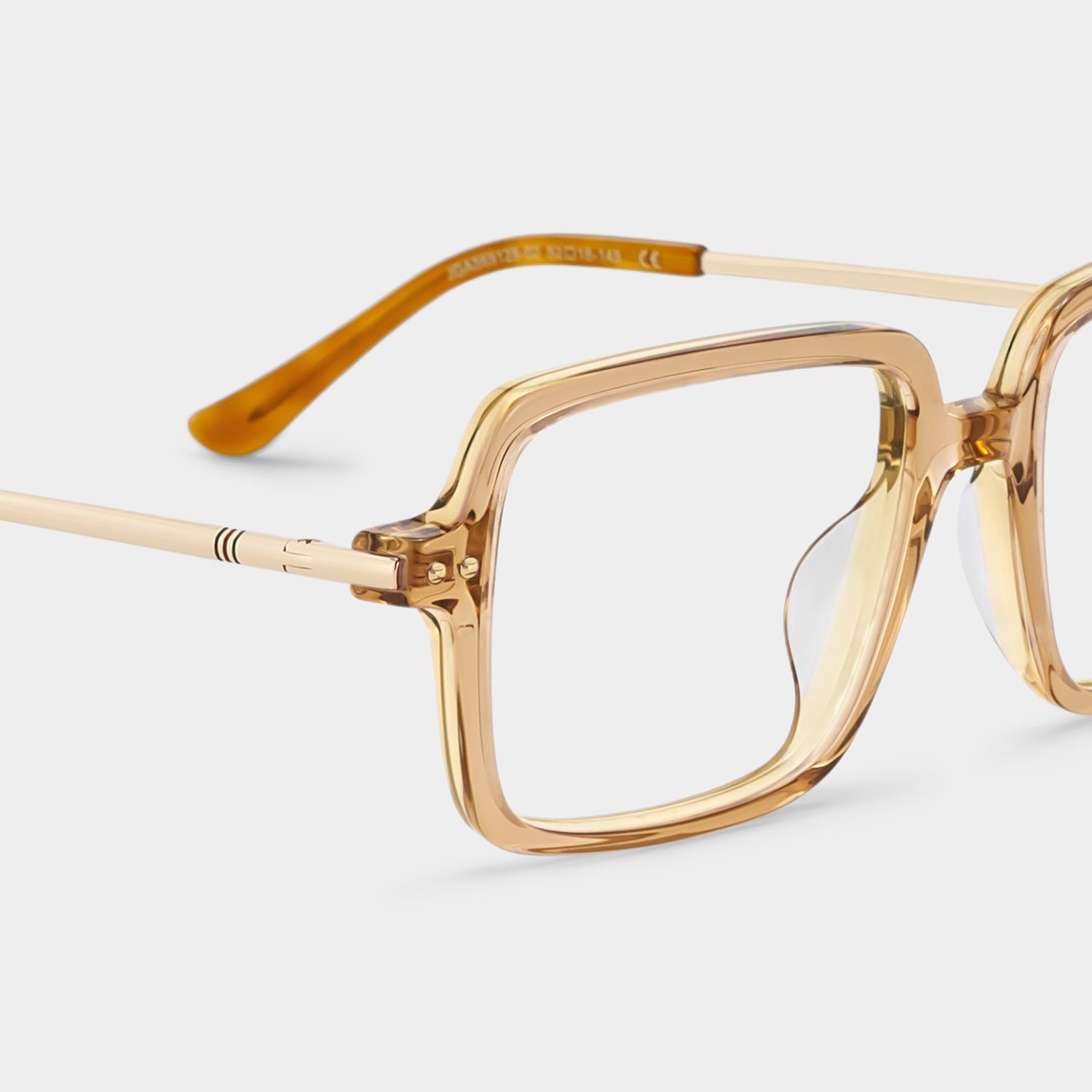 Asher Brown Rectangle Glasses | Retro Daily Athleisure5