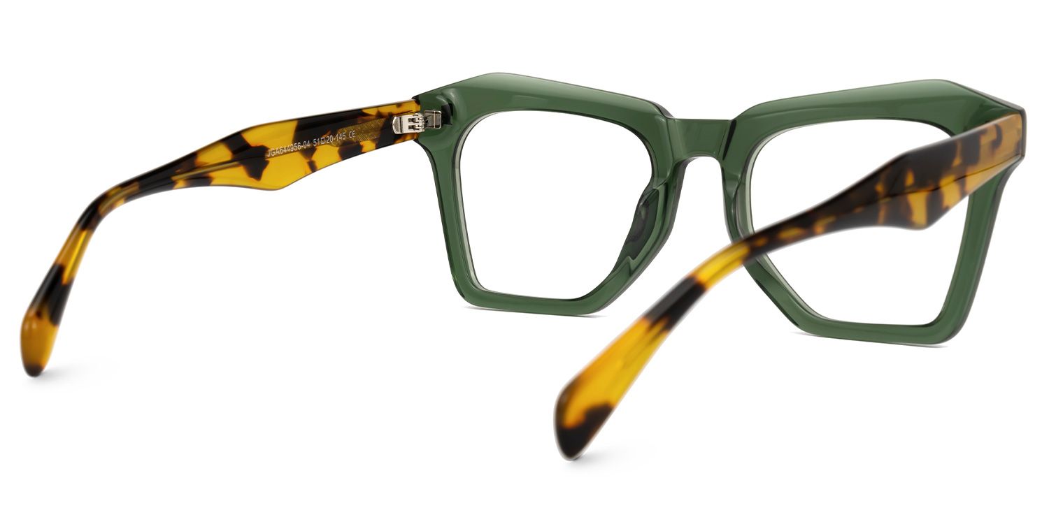Gisselle Square Green Glasses3