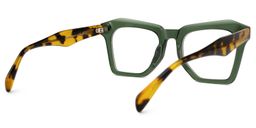 Gisselle Square Green Glasses3