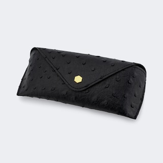 Ostrich Pattern Black Eyeglasses Bag0