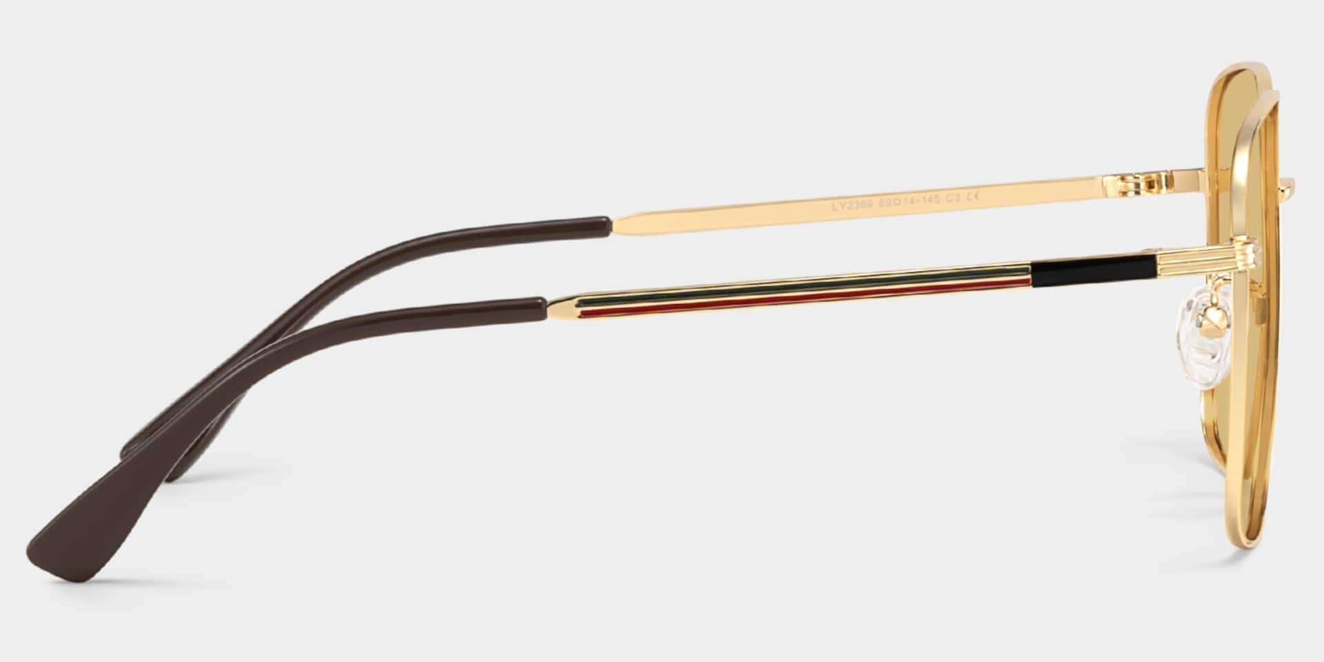 Valentina gold Frame Polarized Sunglasses with square Style Online | ZEELOOL4