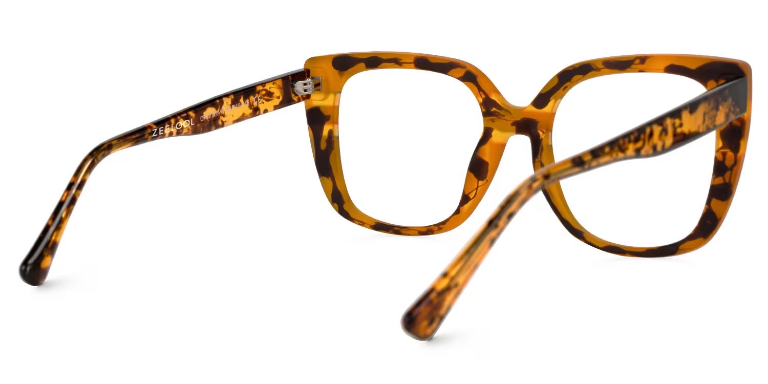 Brenda Square Blue-Red Glasses | Zeelool Glasses3