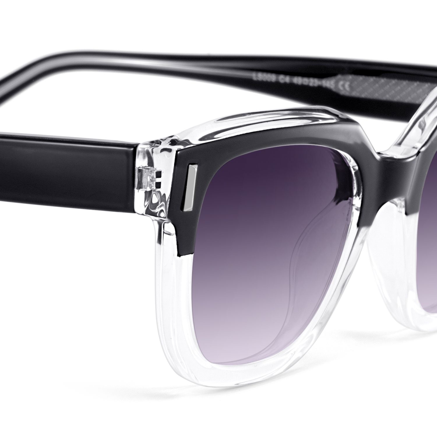 Nia Black Clear Square Sunglasses to Frame Your Face | ZEELOOL4