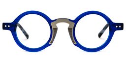 Danyelle Blue Round Glasses0