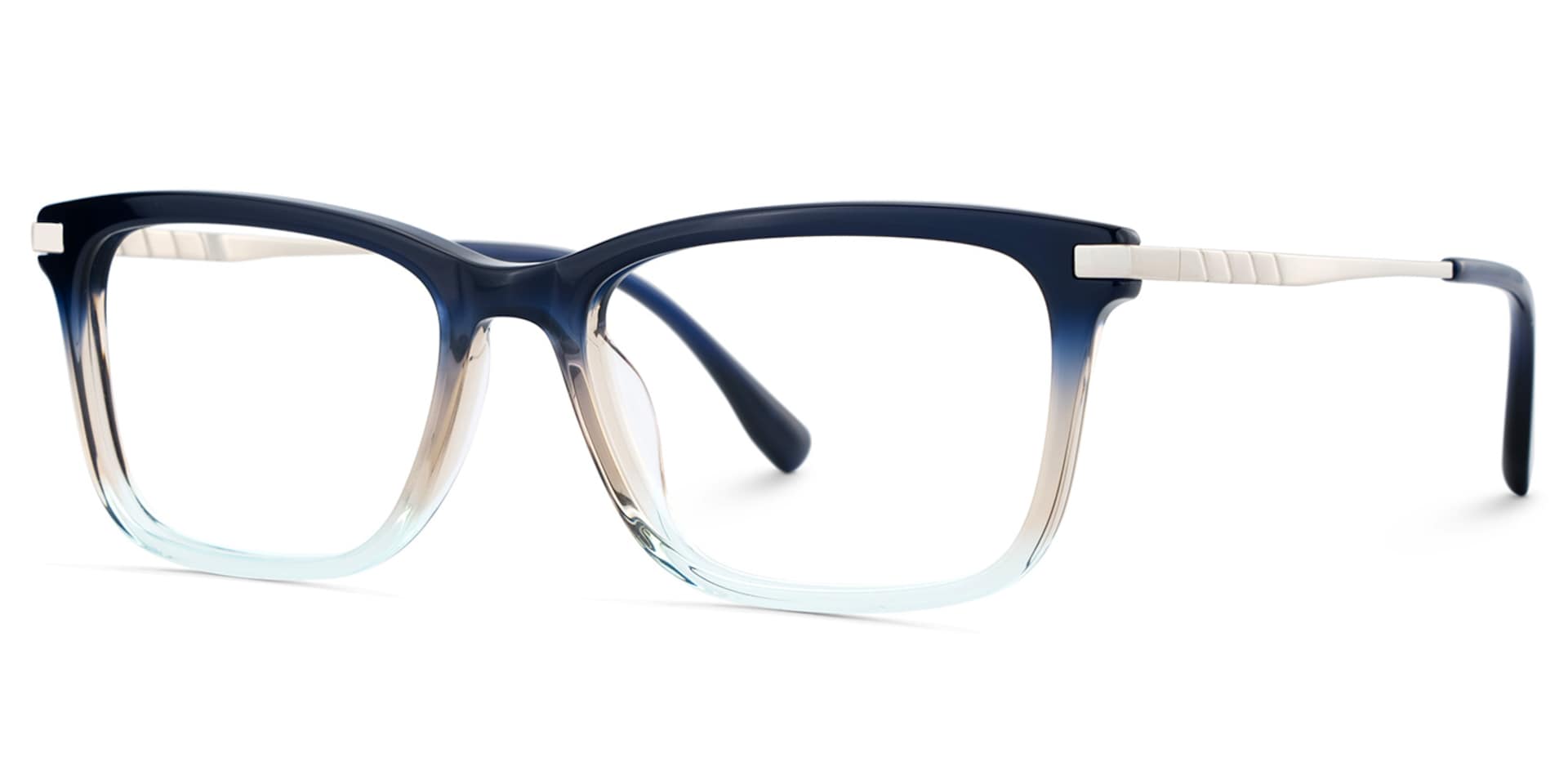 Zane Rectangle Blue Color Frame Glasses for Men | Zeelool2