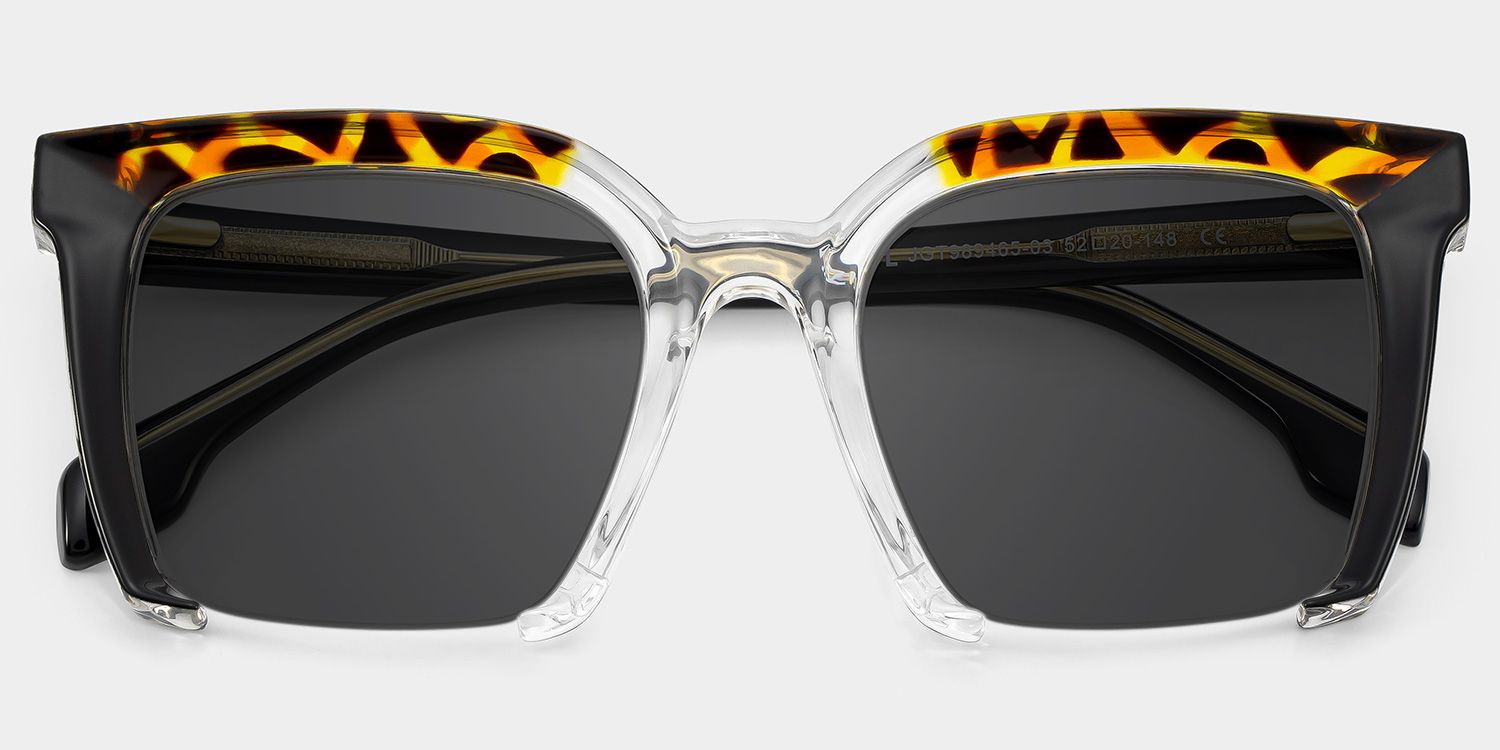 Misty Square Black Sunglasses | Zeelool Glasses1