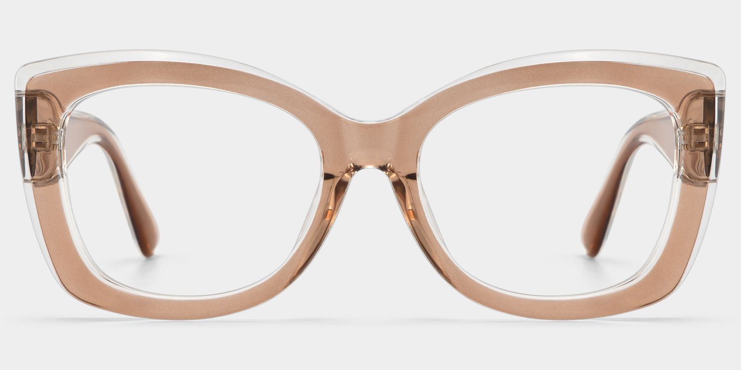 Rosie Thick Brown and Clear Butterfly Frames Glasses | ZEELOOL0