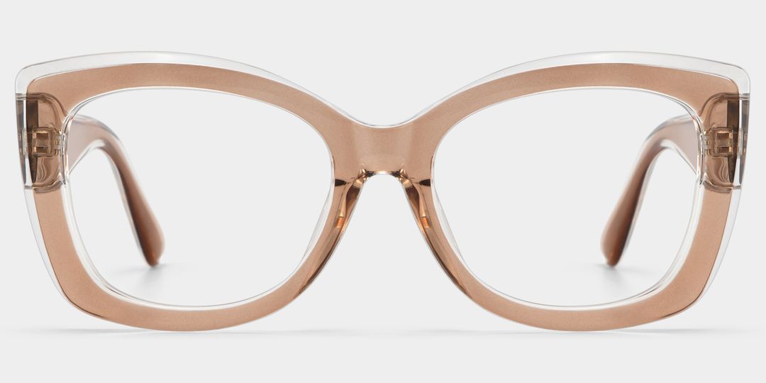 Rosie Clear Brown Butterfly Glasses