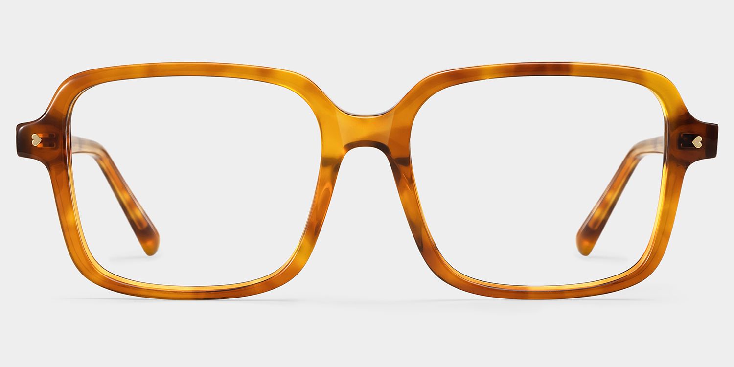 Talia Yellow Frame Glasses with Square Frame Online | ZEELOOL3