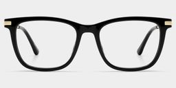 Selena Rectangle Black Glasses1