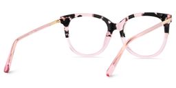 Mailyn Round Pink Tortoise Glasses5